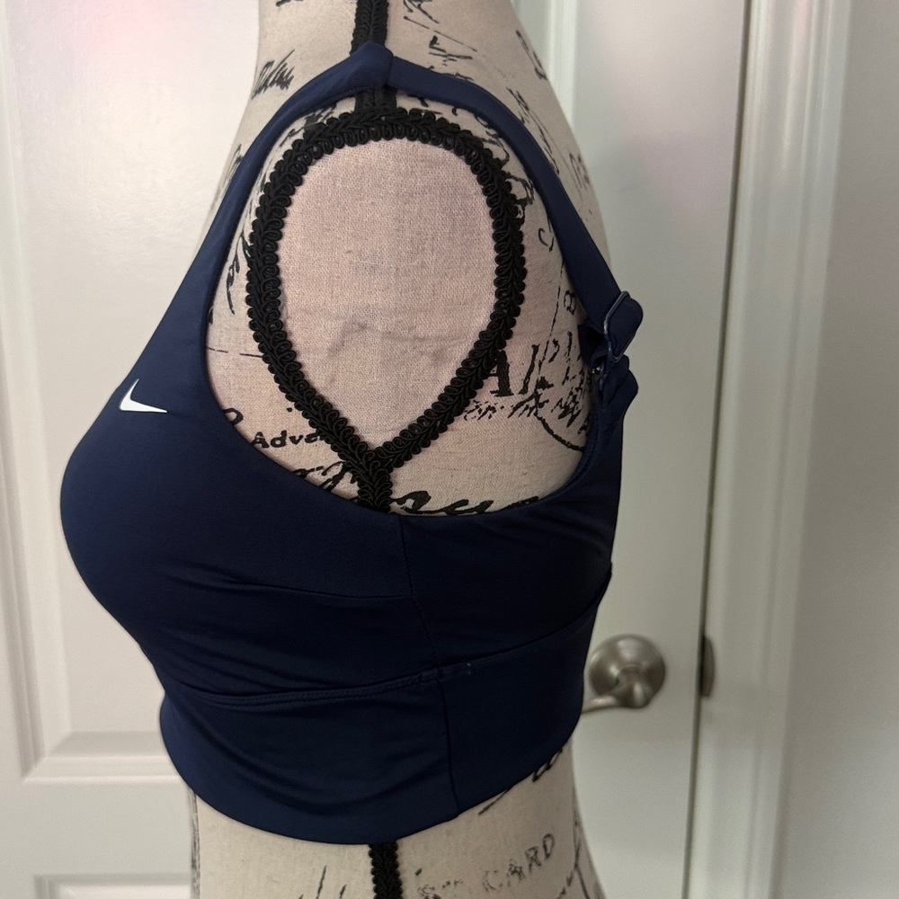 Nike Swim Women's Essential Scoop Neck Midkini Top Midnight Navy - Picture 4 of 8